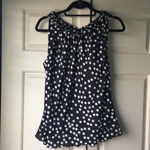 Black polka dot tank top